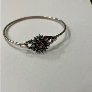 Silver Sunflower Bracelet hook on James Avery
